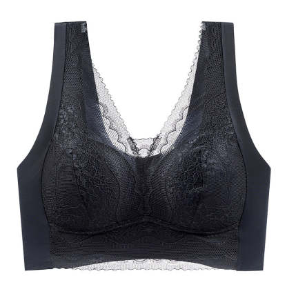 Soutien-gorge en dentelle sans couture et anti-exposition