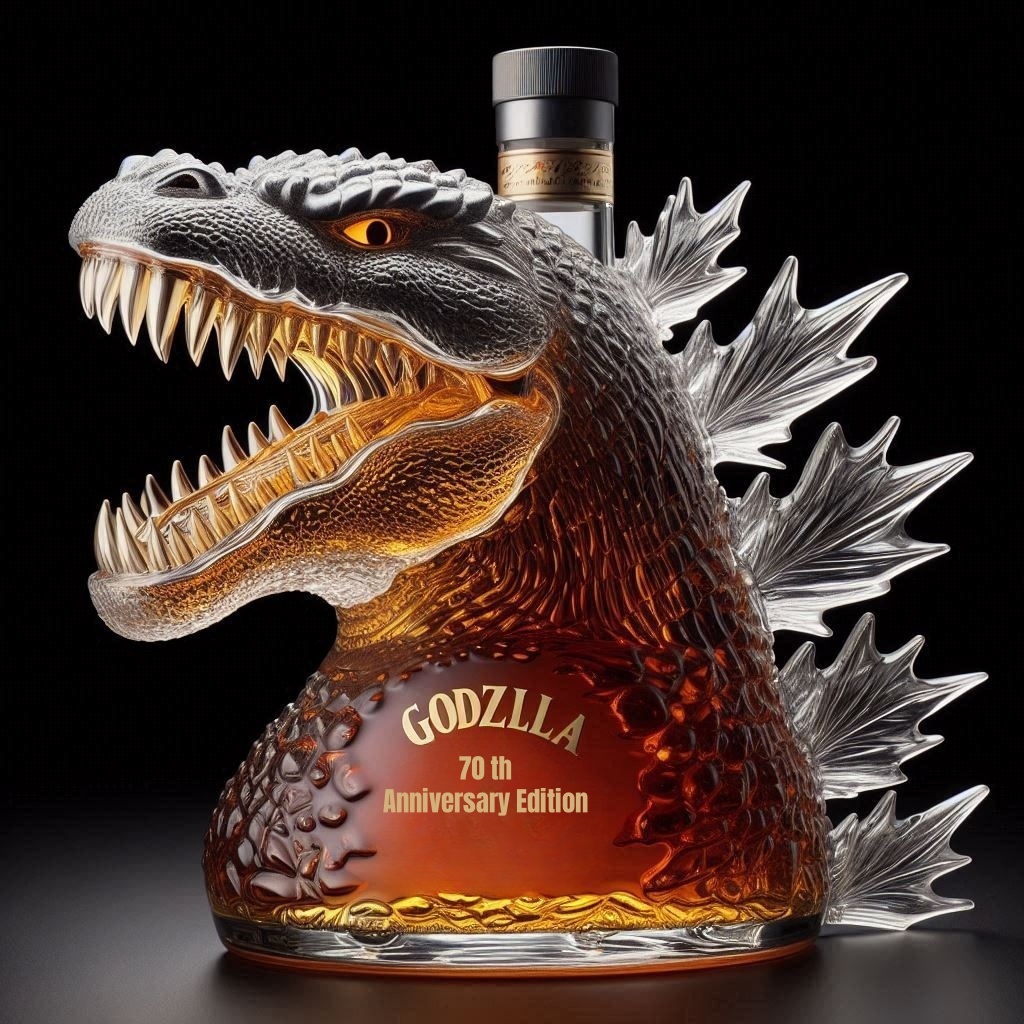 Bouteille de whisky Godzilla – Édition de collection