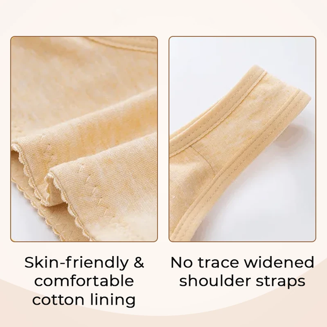 Soutiens-gorge Beige Daisy - Soutiens-gorge en coton sans armature à fermeture avant, grande taille de bonnet