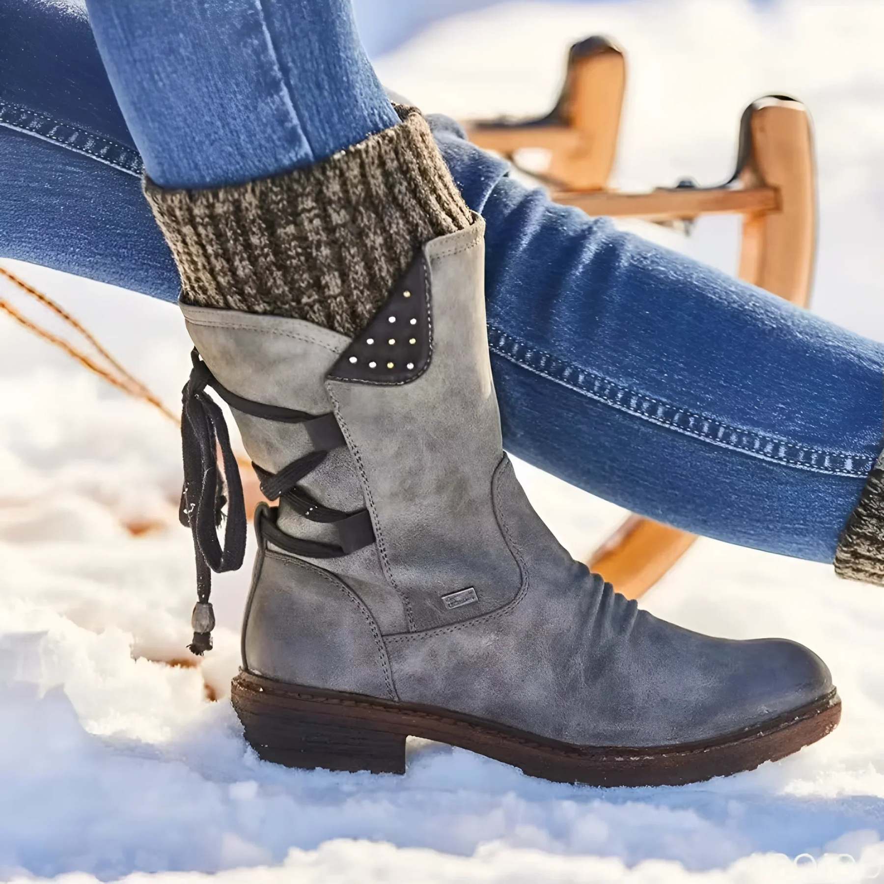 Lindsay - Bottes de neige rétro pour femmes