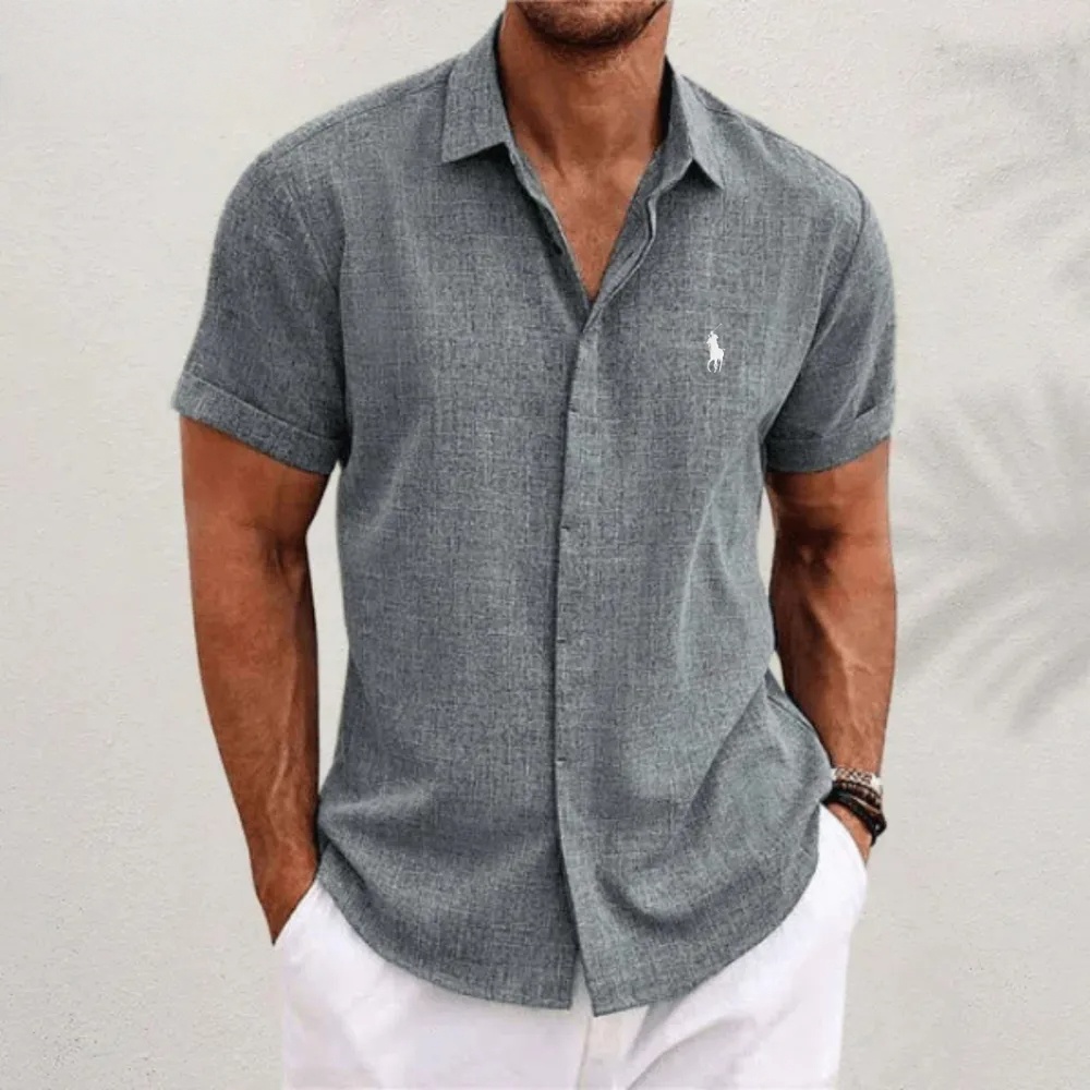 Chemise homme classique en lin et coton – élégance légère
