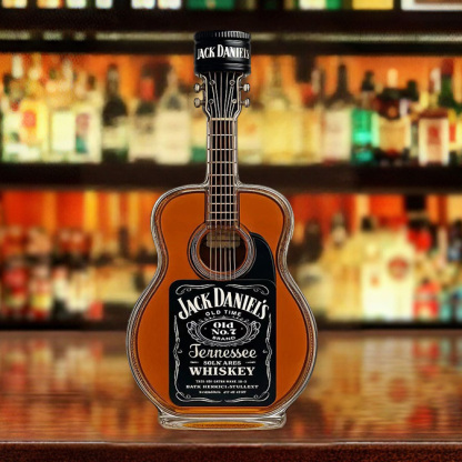 Bouteille de whisky guitare