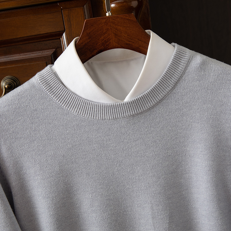 Pull en cachemire à manches longues pour homme