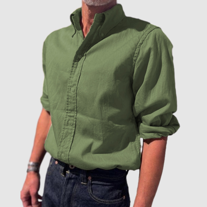 Chemise à manches longues vintage pour homme