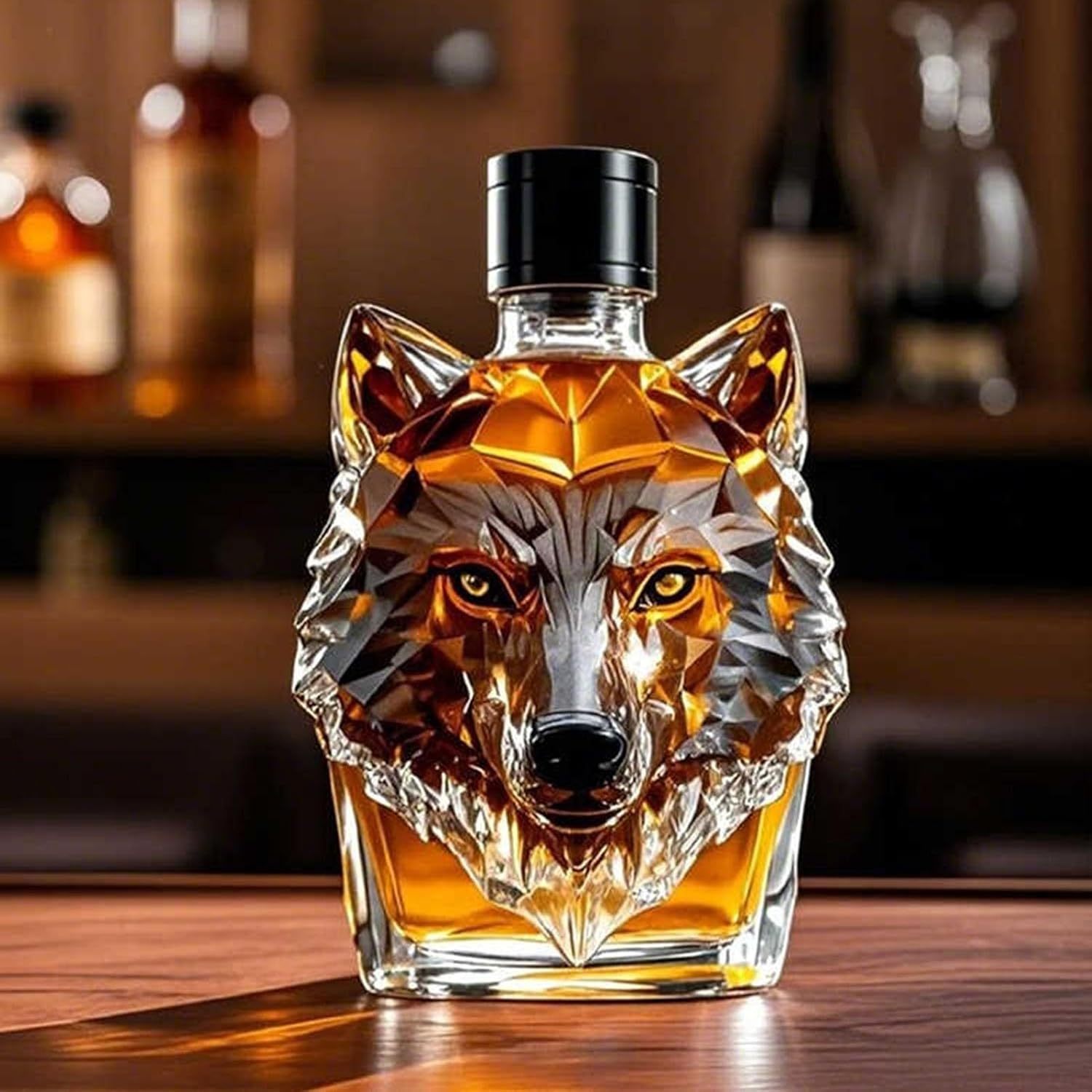 ⏰Vente de liquidation avant la hausse des tarifs : économisez 70 % - Édition limitée « Howl's Haven : Wolf - Crested Whiskey Bottle »