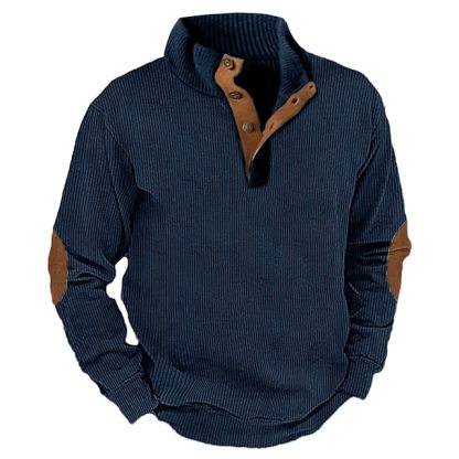 🔥Sweat-shirt à col montant à manches longues pour homme, style décontracté, extérieur