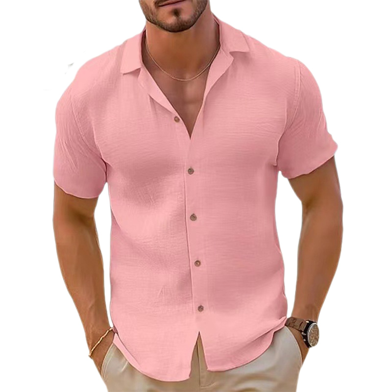 Chemise à manches courtes pour hommes, idéale pour les vacances à la plage