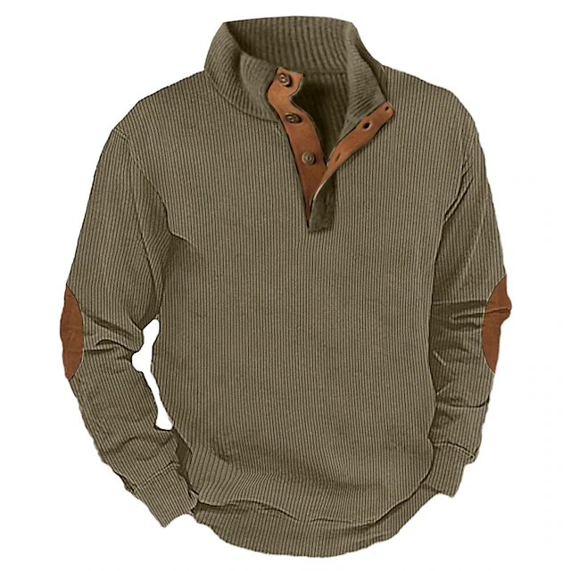 🔥Sweat-shirt à col montant à manches longues pour homme, style décontracté, extérieur