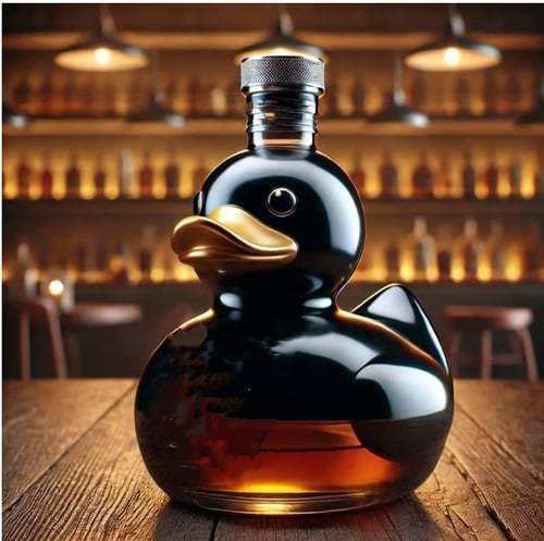 Bouteille de canard à whisky amusante (10 oz)