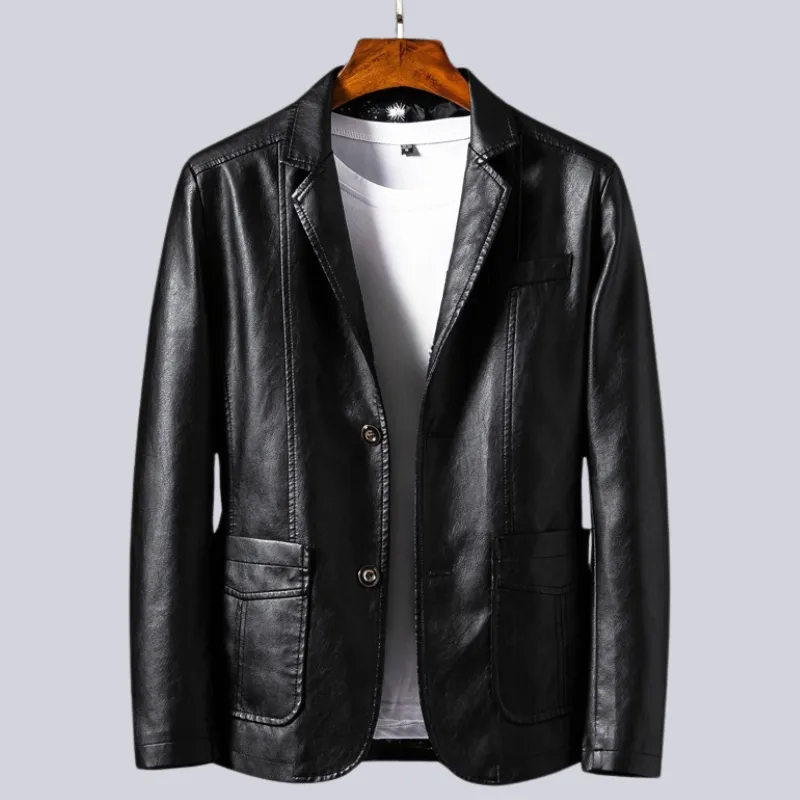 Luxury Calfskin Leather Blazer — Where Comfort Meets Everyday Style