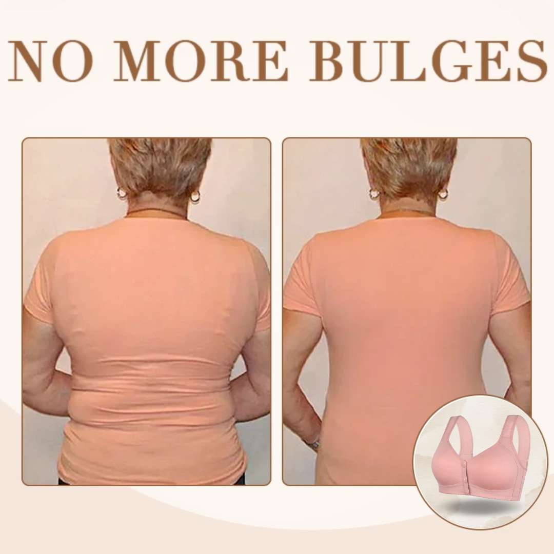 Soutiens-gorge Pure Pink Daisy - Soutiens-gorge en coton sans armature à fermeture avant, grande taille de bonnet