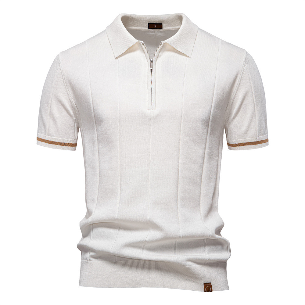 Polo tricot 2025 : business-casual col chemise pour homme