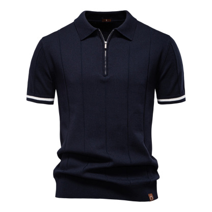 Polo tricot 2025 : business-casual col chemise pour homme
