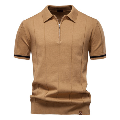 Polo tricot 2025 : business-casual col chemise pour homme