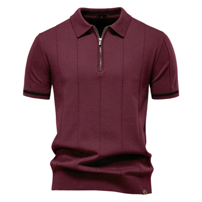 Polo tricot 2025 : business-casual col chemise pour homme
