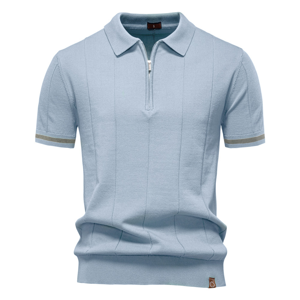Polo tricot 2025 : business-casual col chemise pour homme