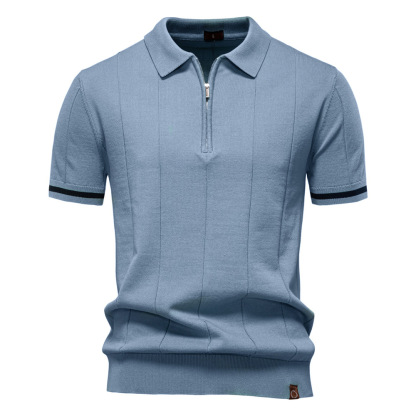 Polo tricot 2025 : business-casual col chemise pour homme
