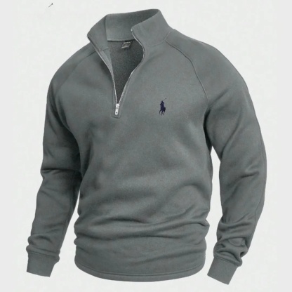 Pull en coton demi-zip – élégance et confort