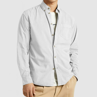Chemise décontractée en coton pour homme avec poche