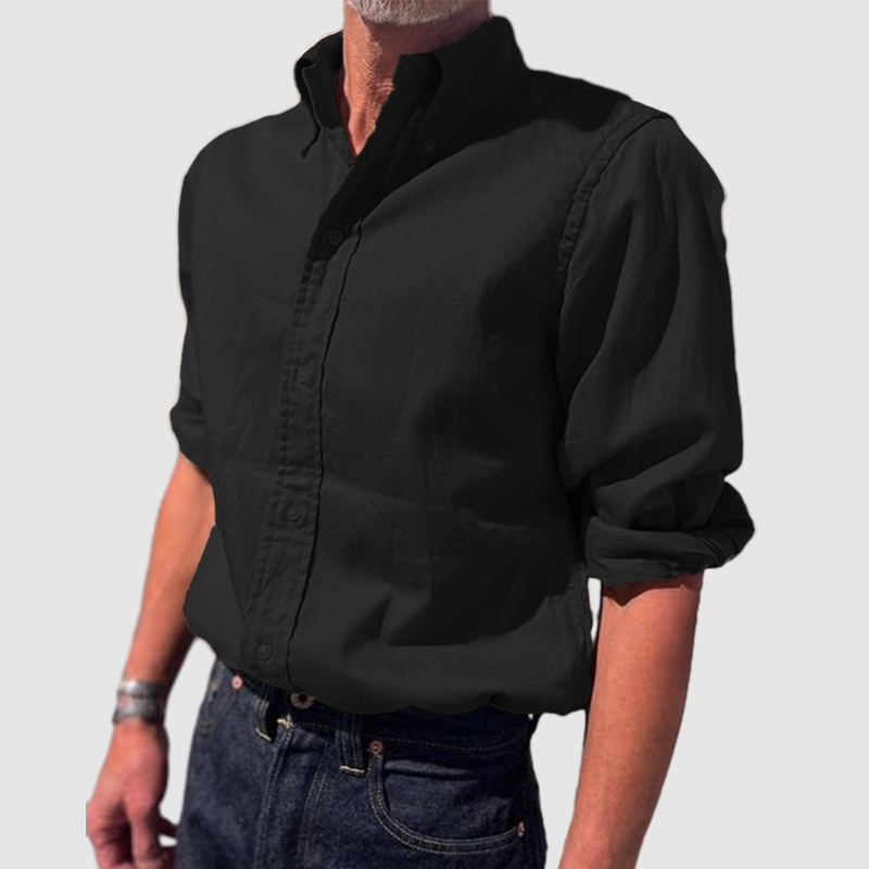 Chemise à manches longues vintage pour homme