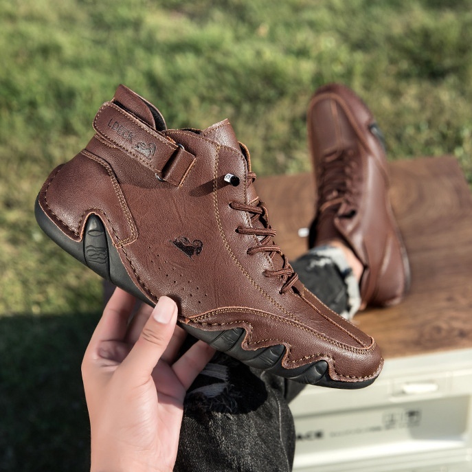 🔥70% OFF TODAY🎁Waterproof Boots Comfortable For Winter，Unisex Italian Handmade Suede Velcro High Boots