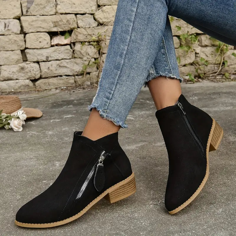MAAIKE - BOTTINES ZIPPÉES RÉTRO