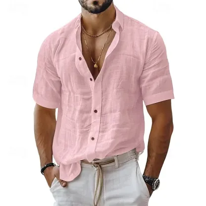 2025 New in-Men's Linen Short Sleeve Shirt