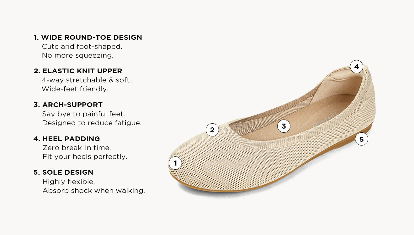 Les ballerines à bout rond d'Arromic