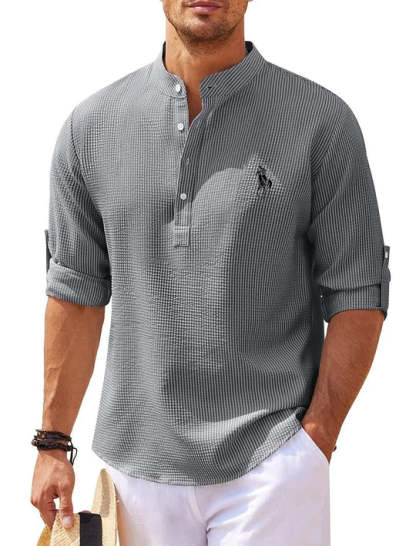 Style Confort – Chemise Henley élégante pour homme