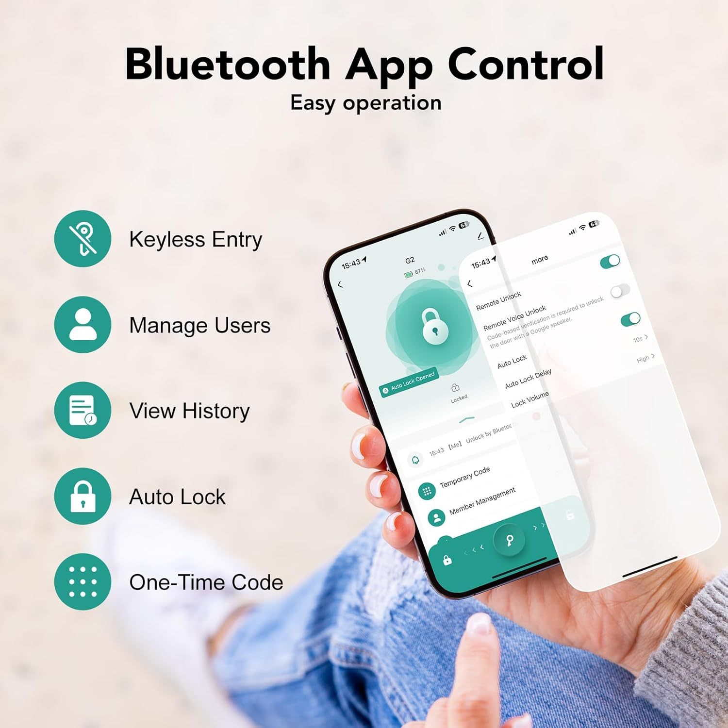 Devo 5 in 1 Fingerprint  Smart Lock with Doorbell&Bluetooth G2
