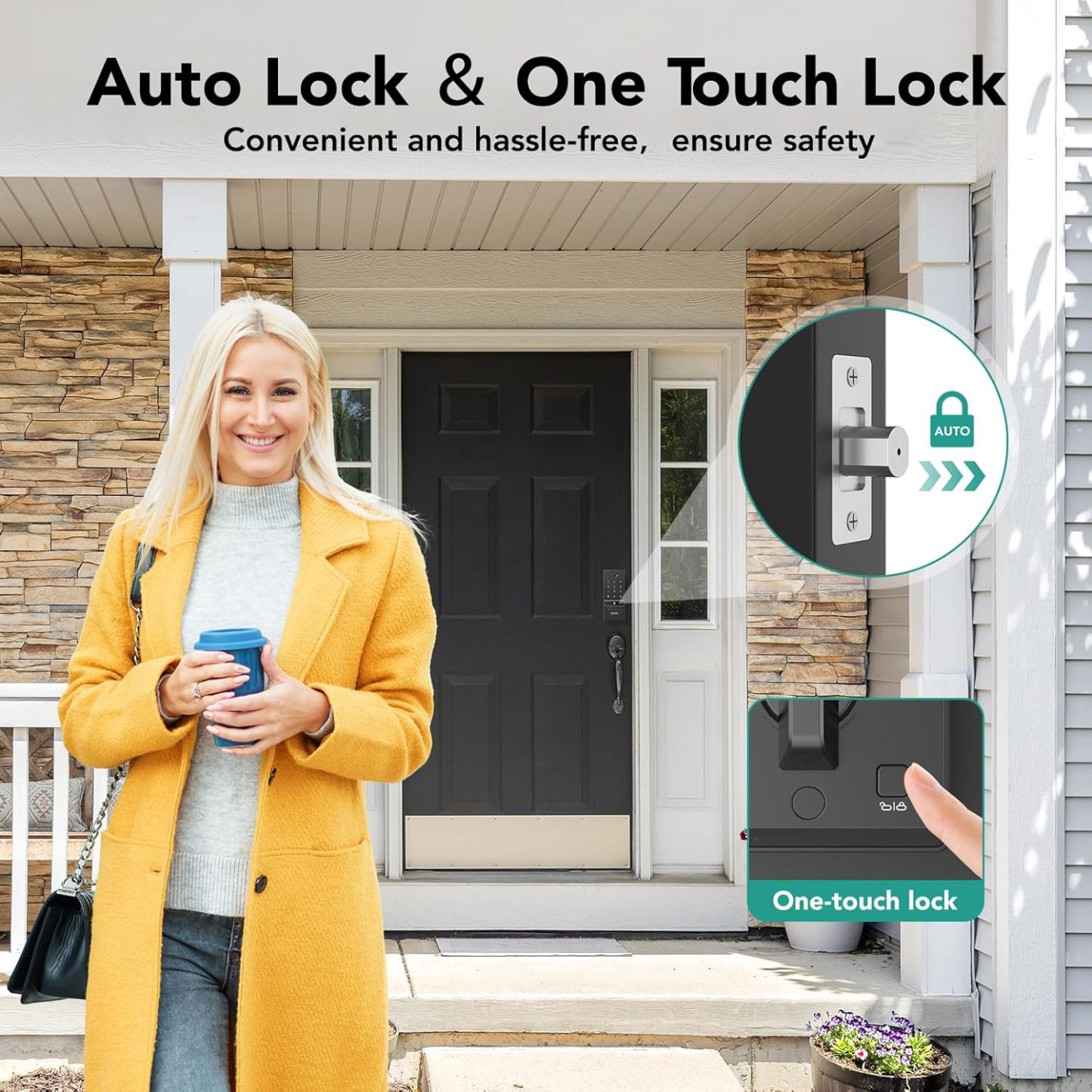 Devo 6 in 1 Fingerprint Smart Lock with Doorbell, Built-in Wi-Fi G3
