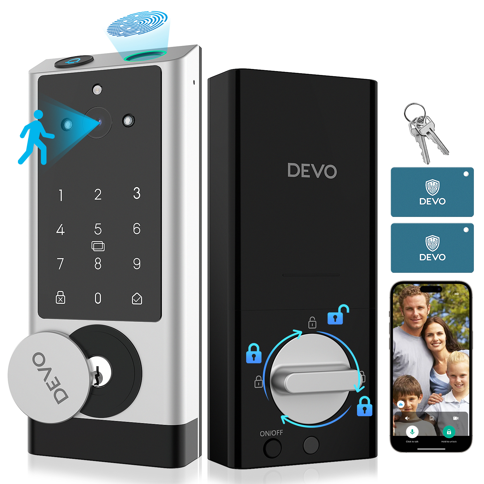Devo Video Smart Lock with Camera&Doorbell G1