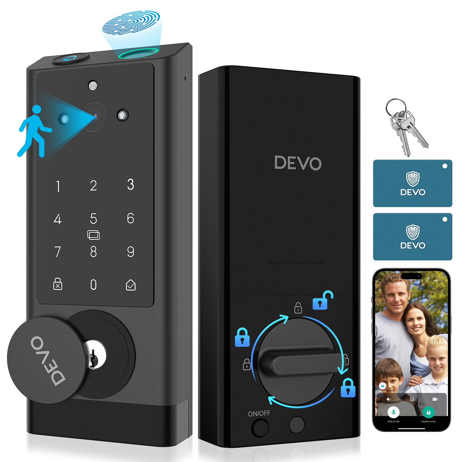 Devo Video Smart Lock with Camera&Doorbell G1