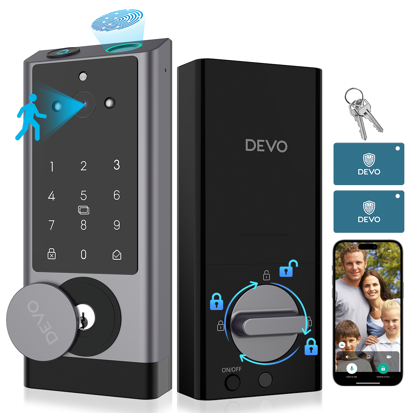 Devo Video Smart Lock with Camera&Doorbell G1