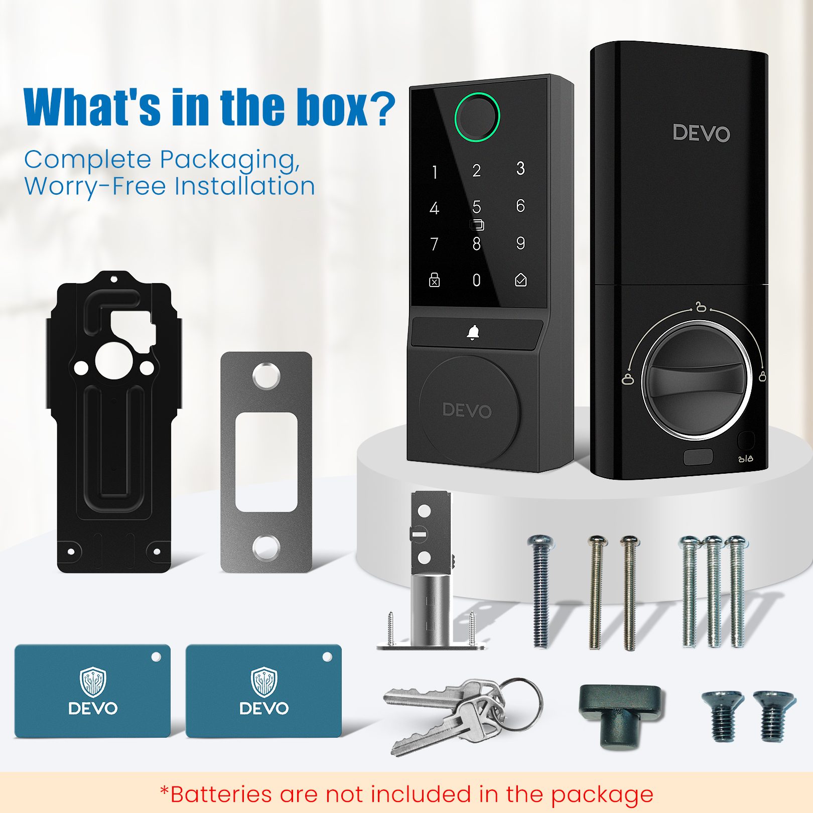 Devo 6 in 1 Fingerprint Smart Lock with Doorbell, Built-in Wi-Fi G3