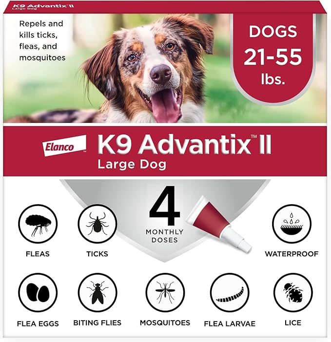K9 Advantix II  Vet-Recommended Flea, Tick & Mosquito Treatment & Prevention for Dogs | 6-Mo Supply