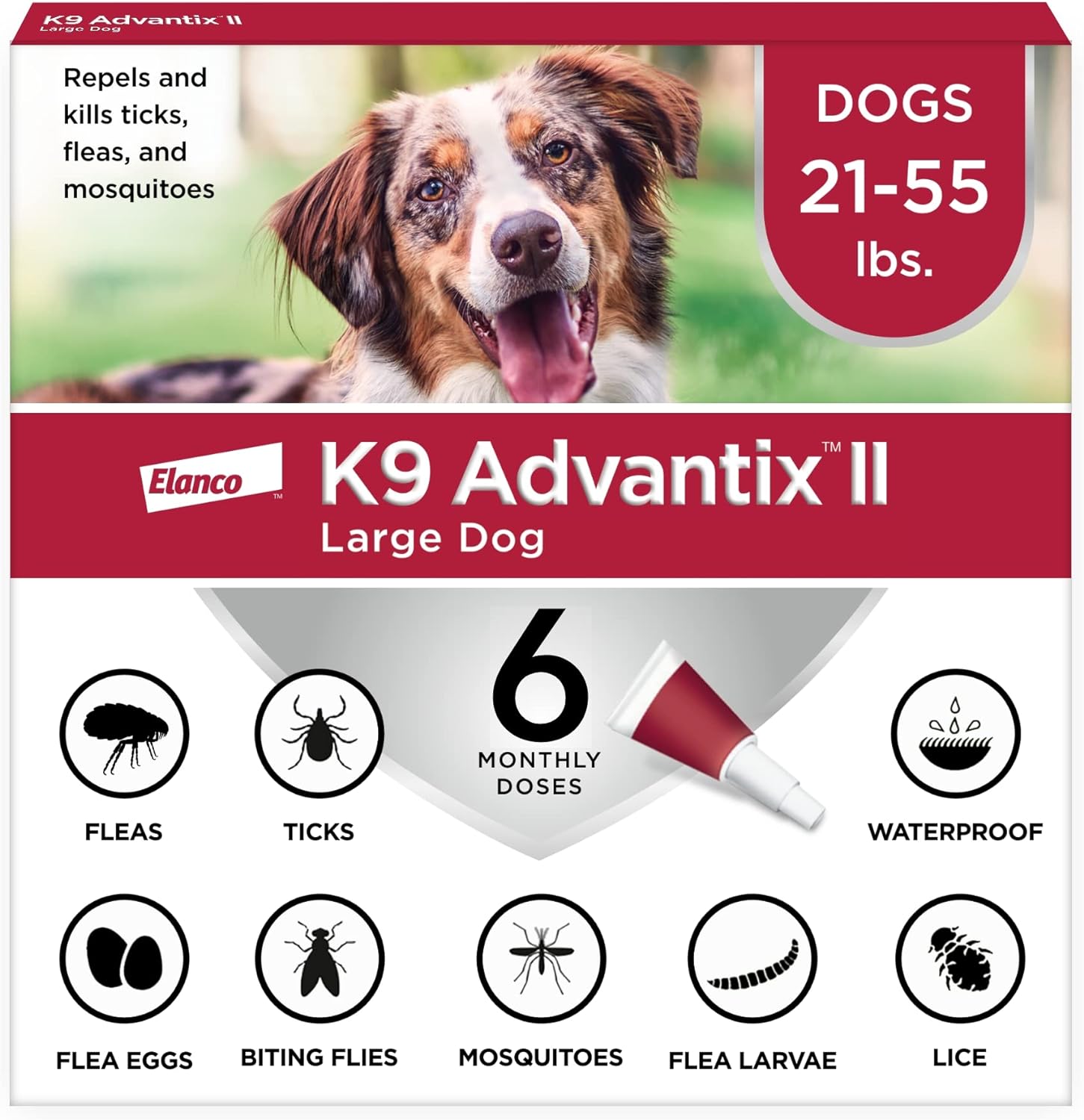 K9 Advantix II  Vet-Recommended Flea, Tick & Mosquito Treatment & Prevention for Dogs | 6-Mo Supply-Chicfuzzy