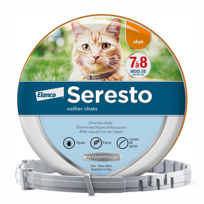 Seresto Colliers  Elanco Bayer  Pour Chats Anti-Puces et Anti-Tiques | Protection de 8 mois