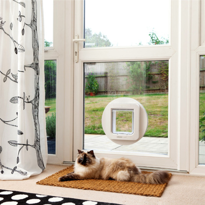 SureFlap Microchip Pet Door Medium/Large Cat & Small Dog White