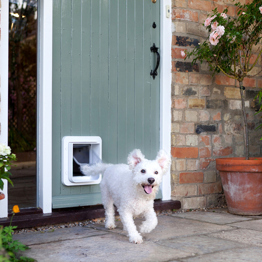 SureFlap Microchip Pet Door Medium/Large Cat & Small Dog White