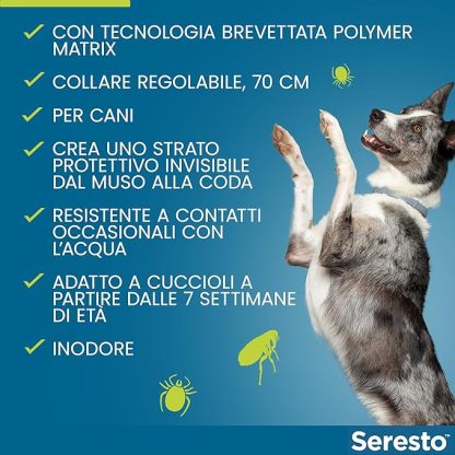 SerestoCollare  Antiparassitario per Cani | 8 Mesi di Protezione