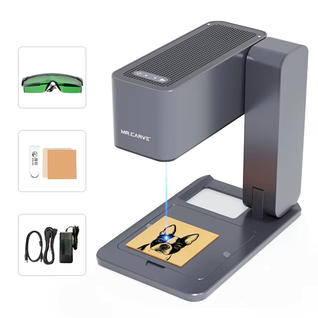 [Aço inoxidável leve] MR.CRAVE Máquina de Gravação a Laser Pequena e Portátil