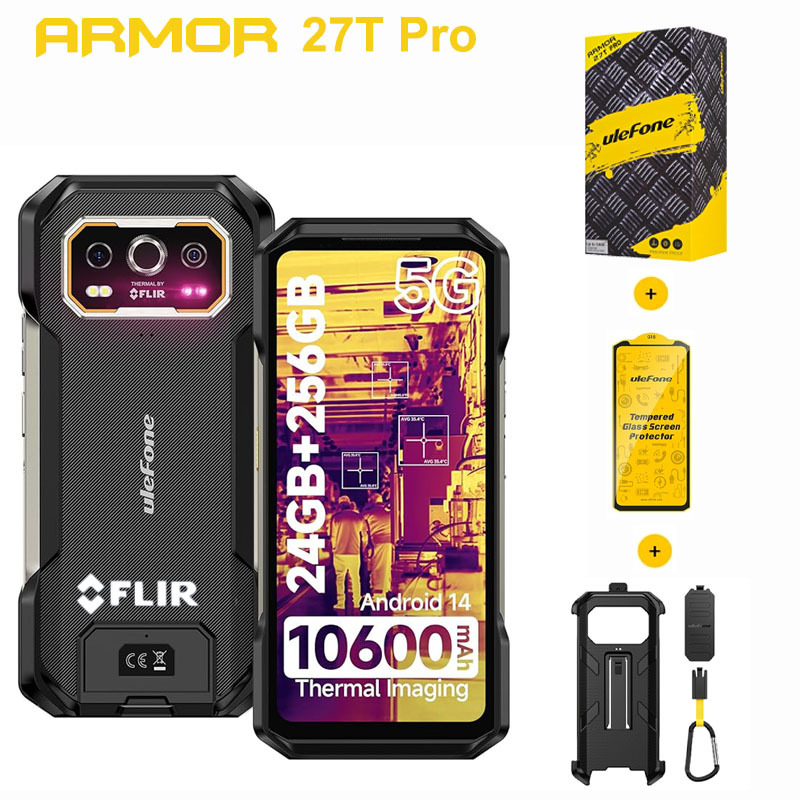 Ulefone Armor 27T Pro Novo Smartphone 5G com Imagem Térmica