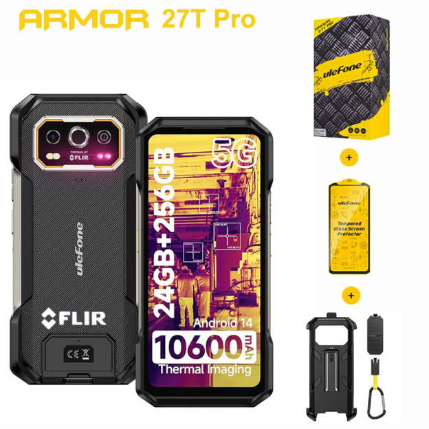 Ulefone Armor 27T Pro Novo Smartphone 5G com Imagem Térmica