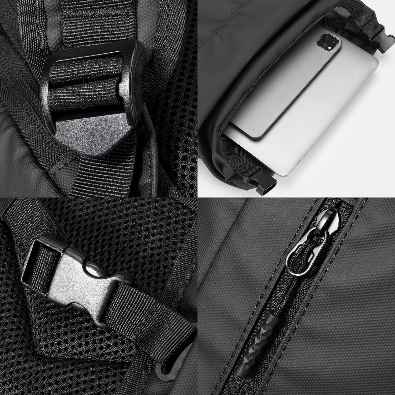 Kingsonsr 18L roll top commuter backpack - KS3335W