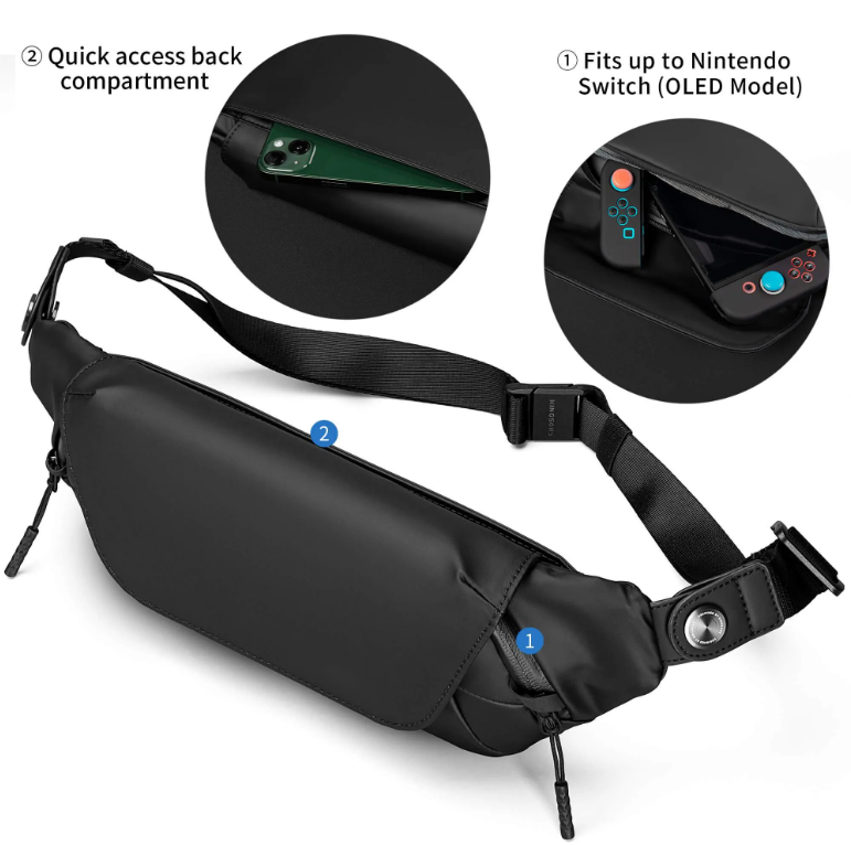 Kingsonsr Sling Bag Waterproof and Compact Hiking Tech Sling Bag - KS3248W