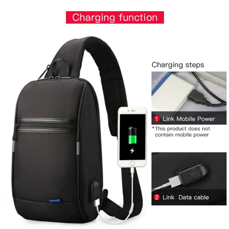 Kingsonsr Men's anti-theft waterproof crossbody bag (9.7 inches) - KS3174W