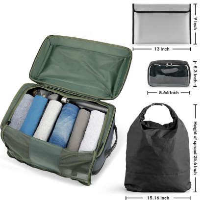 Kingsonsr 45L Large Capacity Travel Backpack Expand Size- ks3264-B