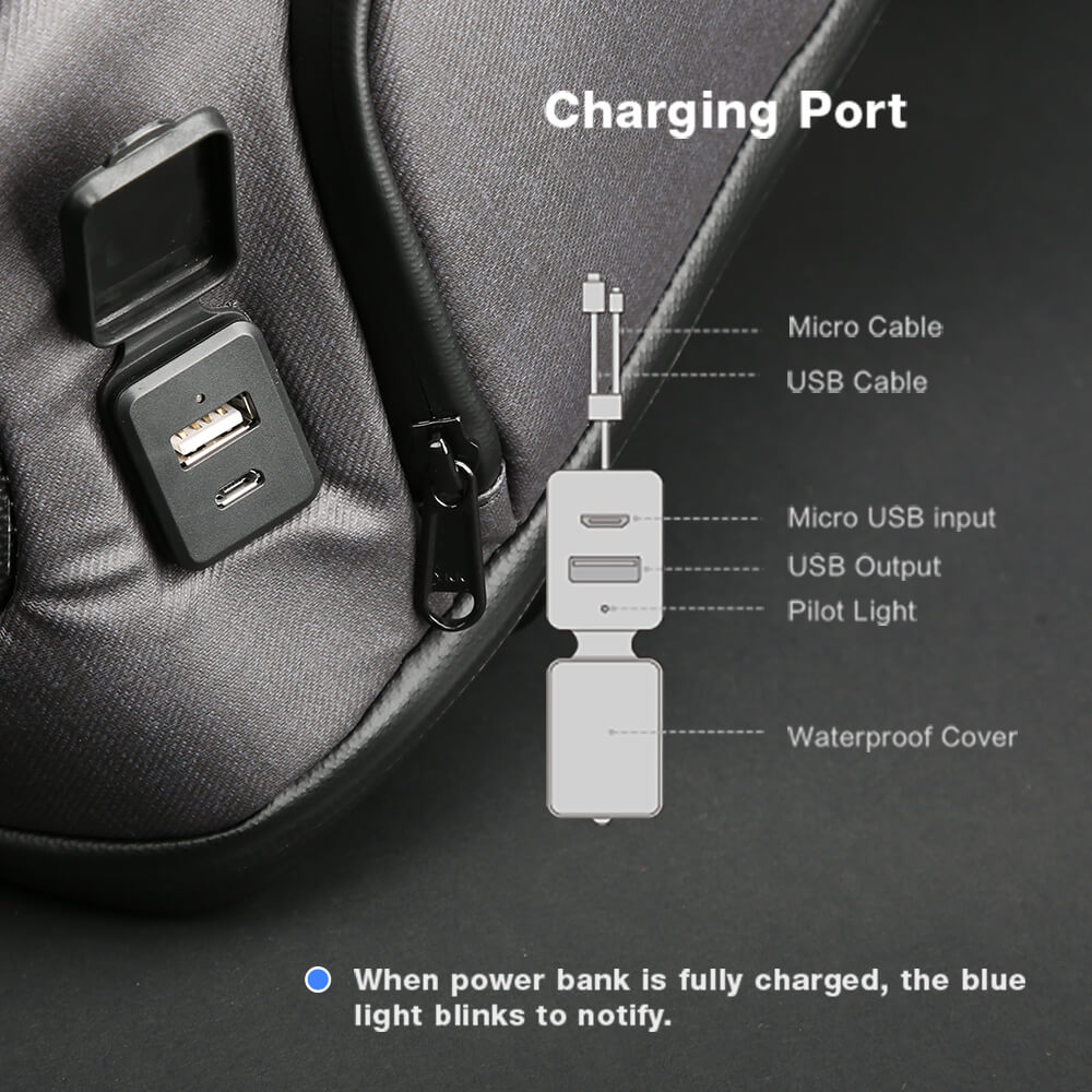 Kingsonsr 19L Solar USB Charging Beam Backpack - KS9386