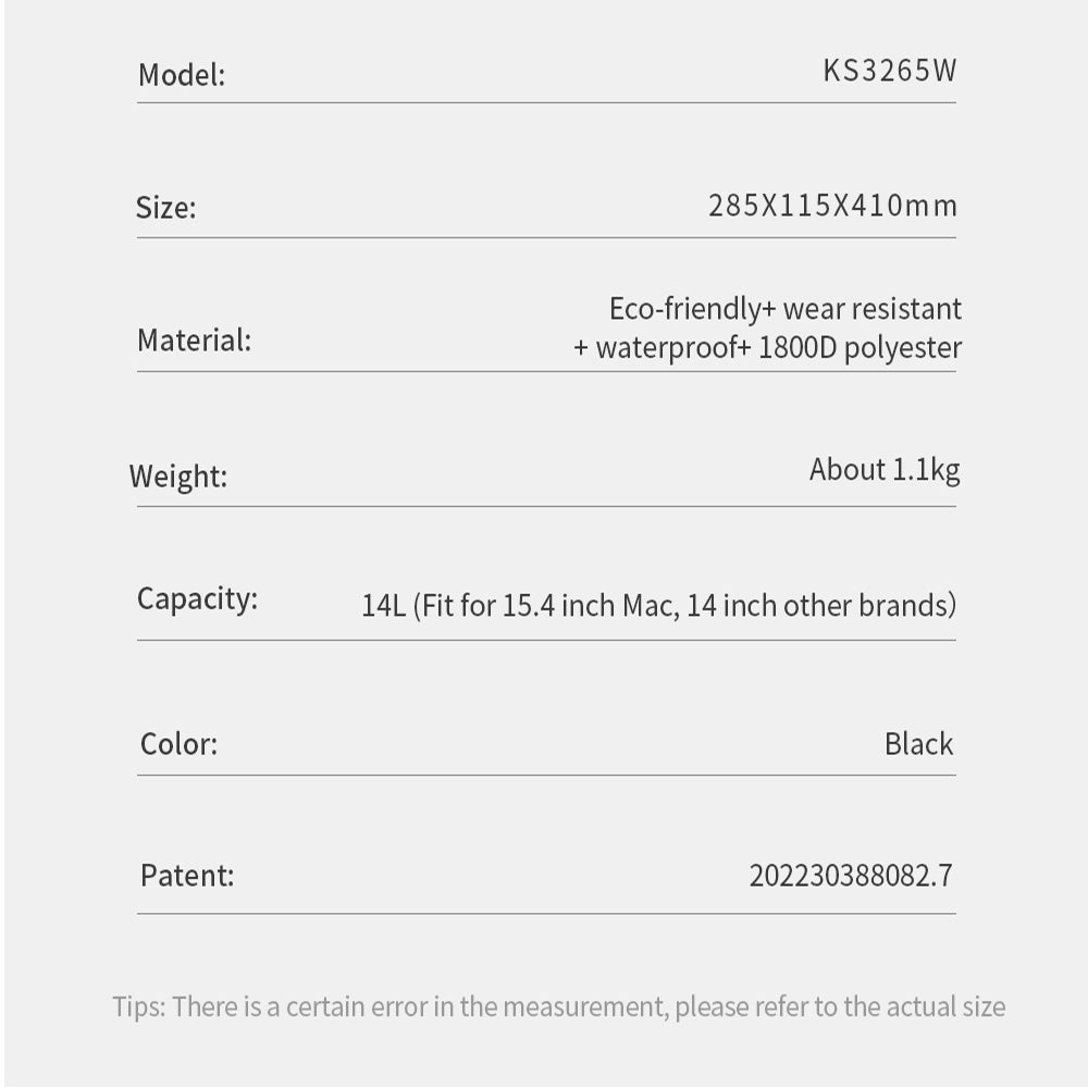 Kingsonsr waterproof minimalist business backpack - KS3265W